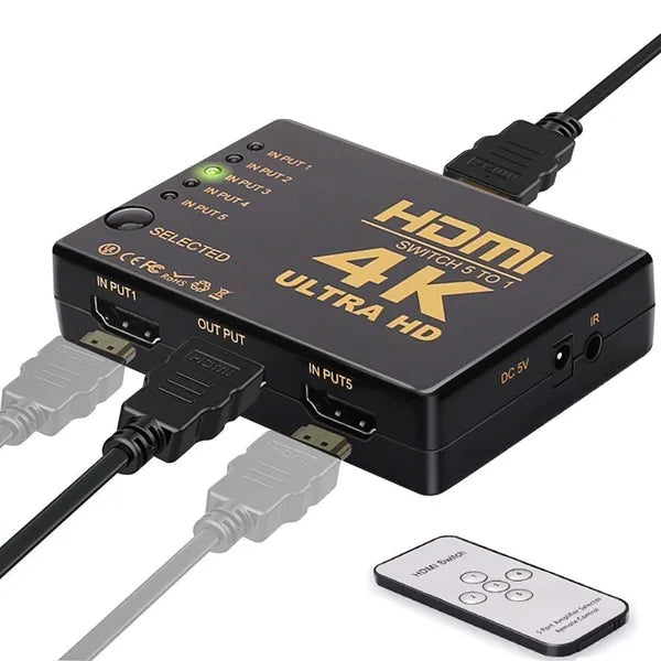 SP- HDMI SWITCH 5 PORT WITH REMOTE-1080P