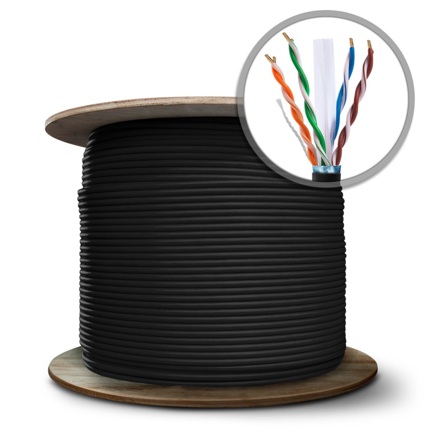 SP- OUTDOOR DOUBLE PVC CAT-6 CABLE -270 YARDS -COPPER