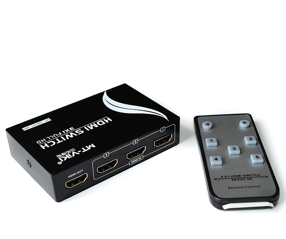 SP- HDMI SWITCH 3 PORT WITH REMOTE-METAL- 4K-60Hz