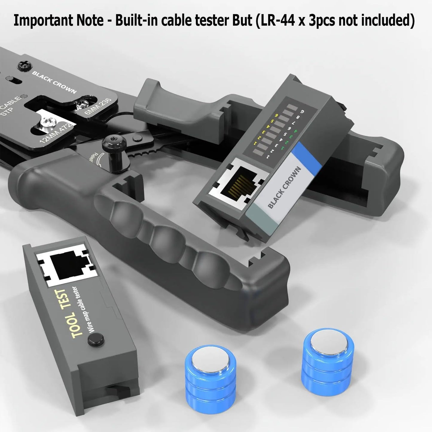 SP-SC001- CRIMPING TOOL WITH INBUILT LAN TESTER FOR RJ-45, RJ12 ( 6P & 8P)