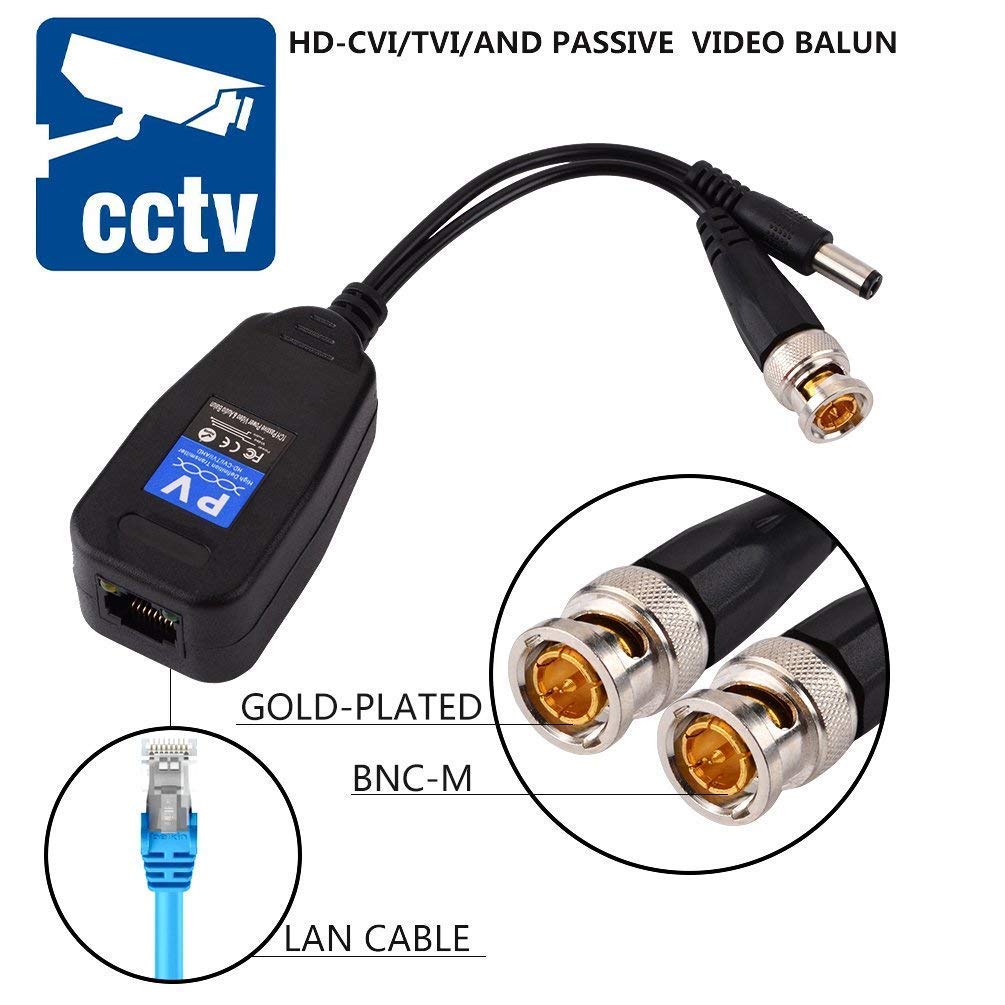 SP -8MP (PVA) 3 In 1 PVA Video Power Audio Balun over Cat 5/6 Connector