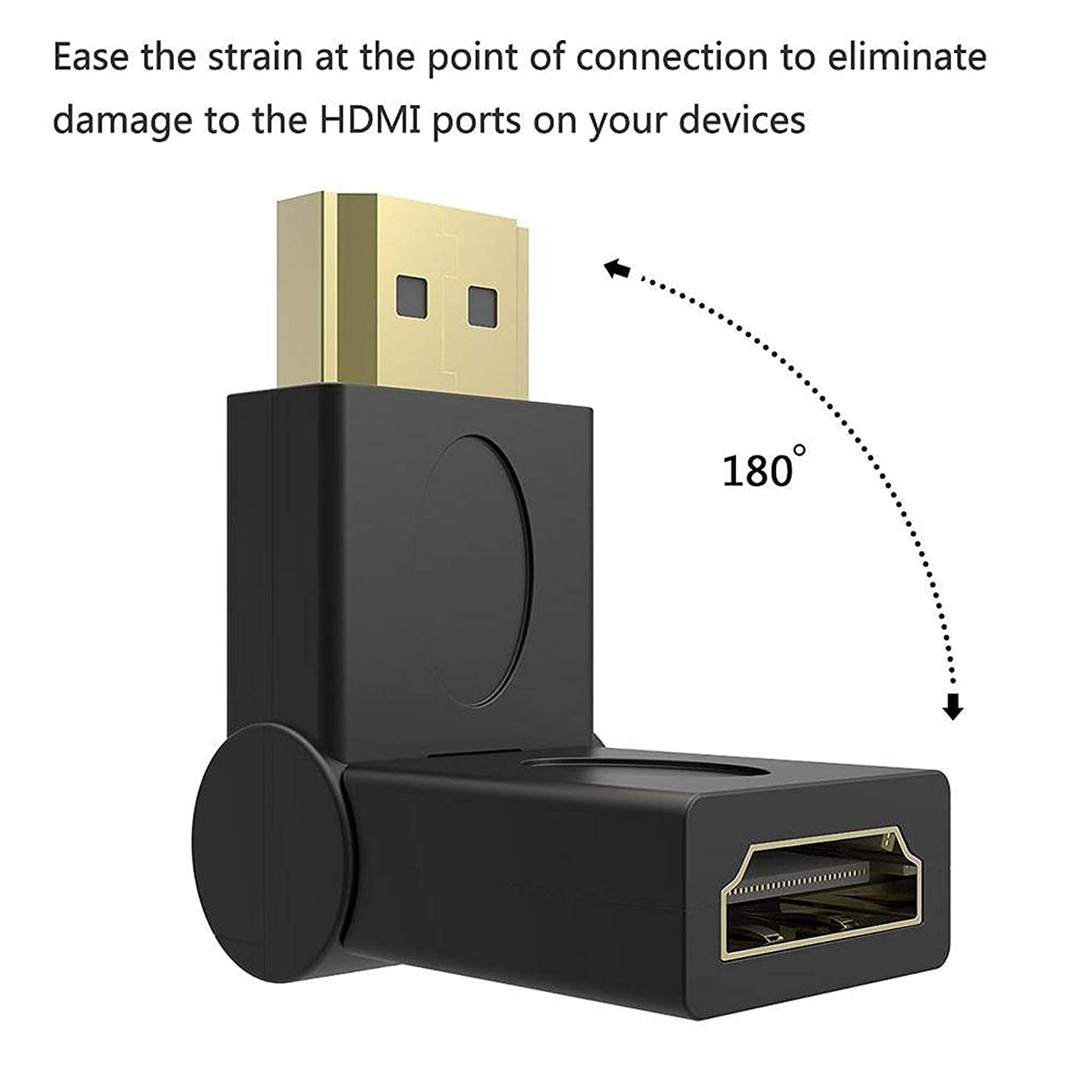SP- HDMI MALE FEMALE CONNECTOR 90-180 DEGREE