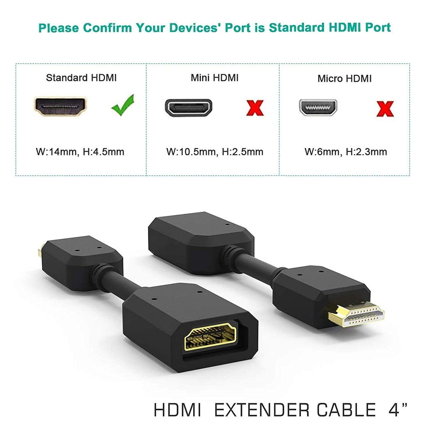 SP- HDMI MALE FEMALE LEAD SMALL SIZE