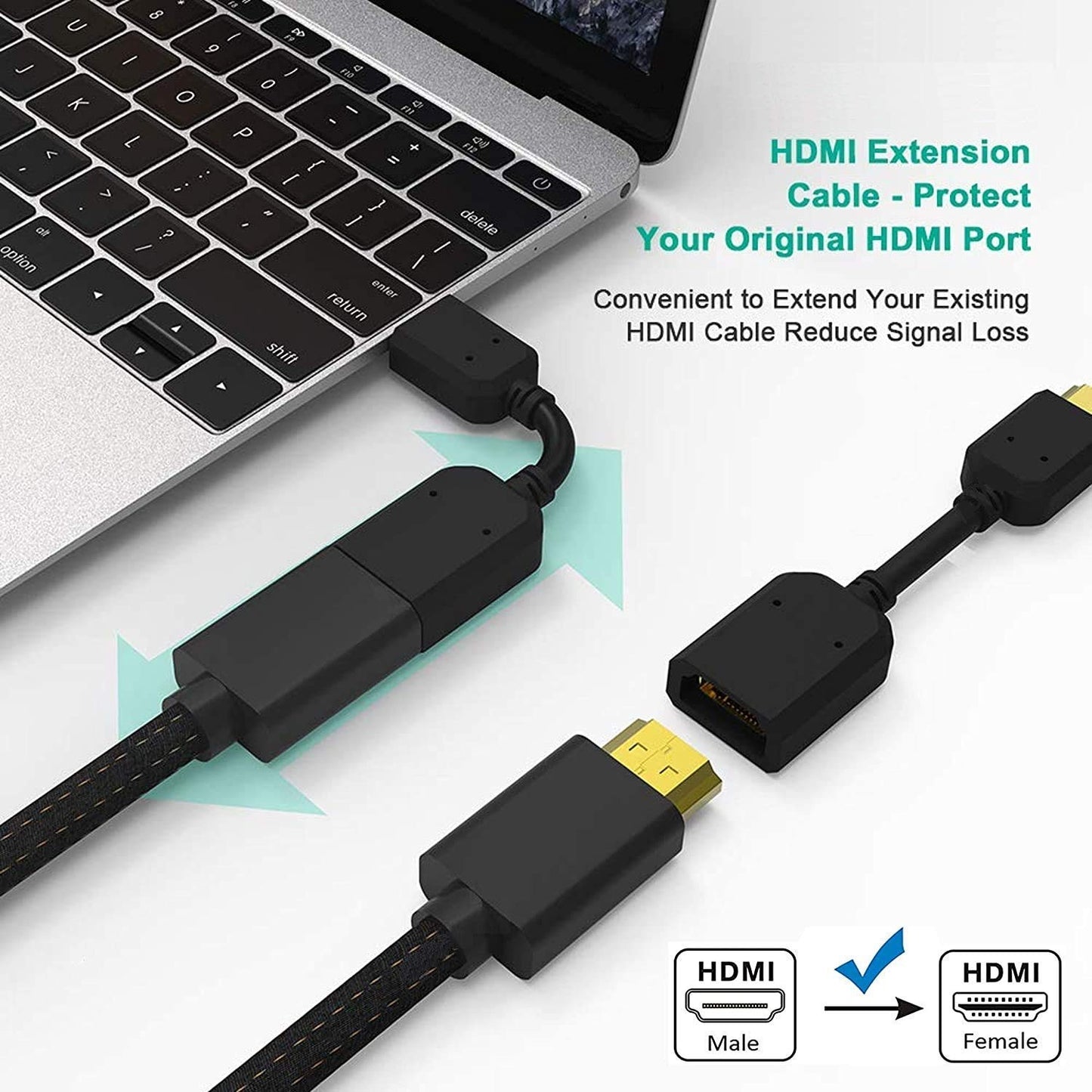 SP- HDMI MALE FEMALE LEAD SMALL SIZE