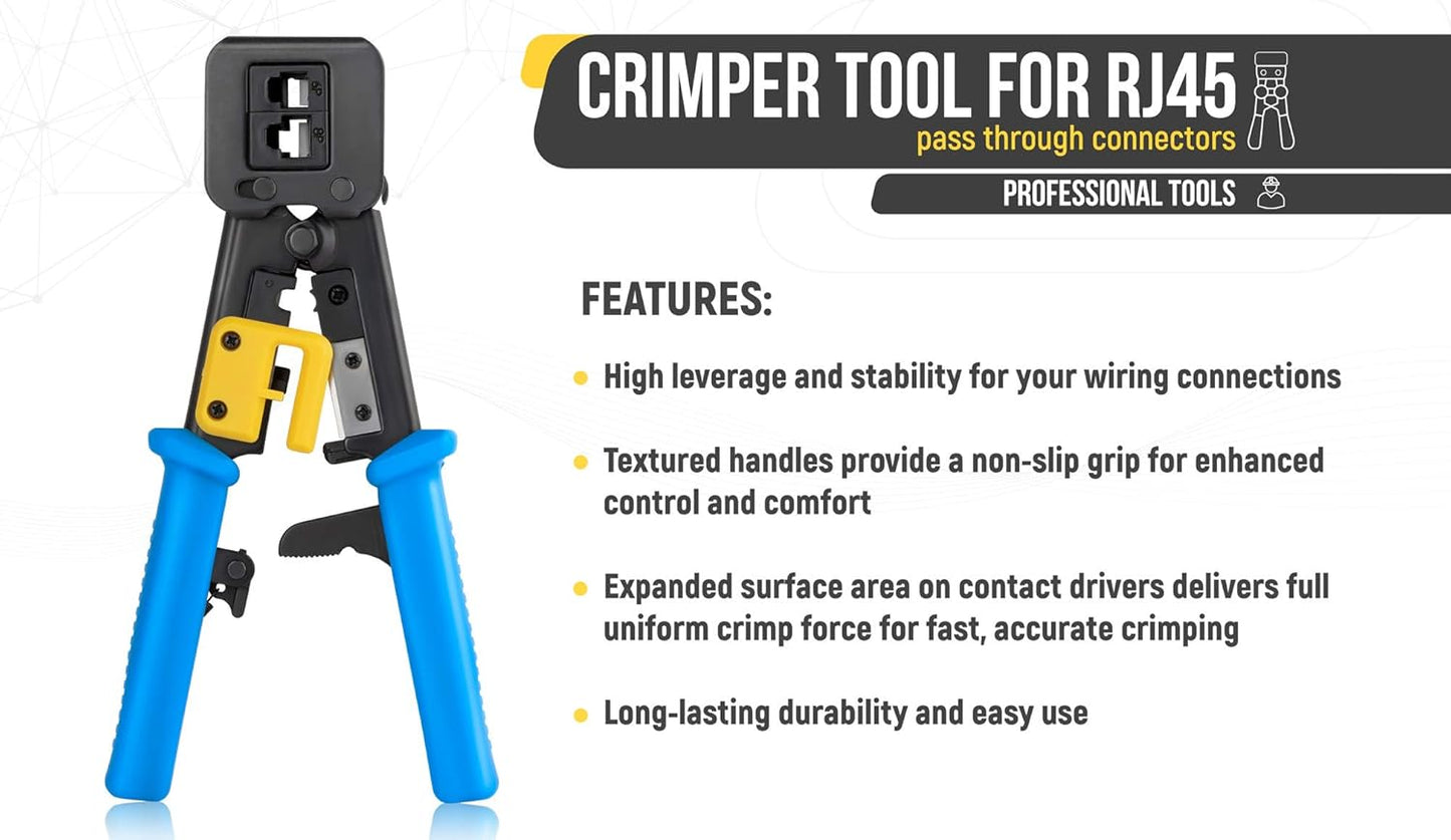 SP- EZ PASS THROUGH CRIMPING TOOL -ECO ( FOR CAT-5E & CAT-6)