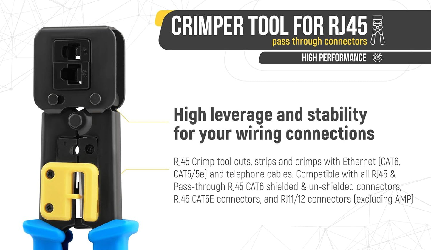 SP- EZ PASS THROUGH CRIMPING TOOL -ECO ( FOR CAT-5E & CAT-6)