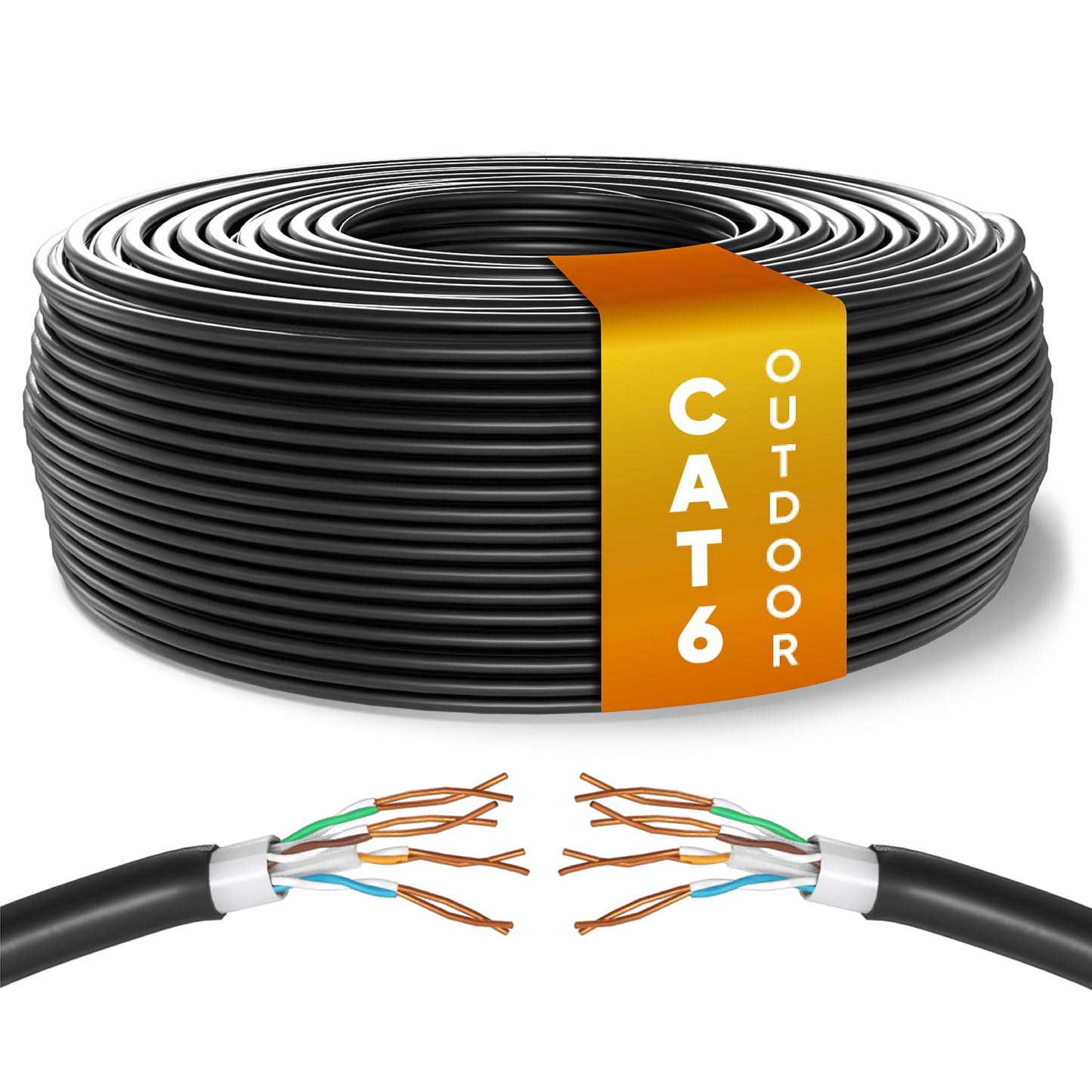 SP- OUTDOOR CAT-6 CCA CABLE -90 YARDS