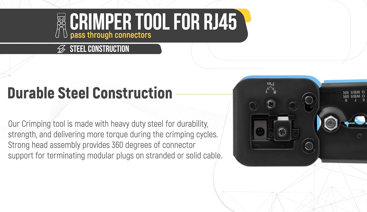 SP- EZ PASS THROUGH CRIMPING TOOL -ECO ( FOR CAT-5E & CAT-6)