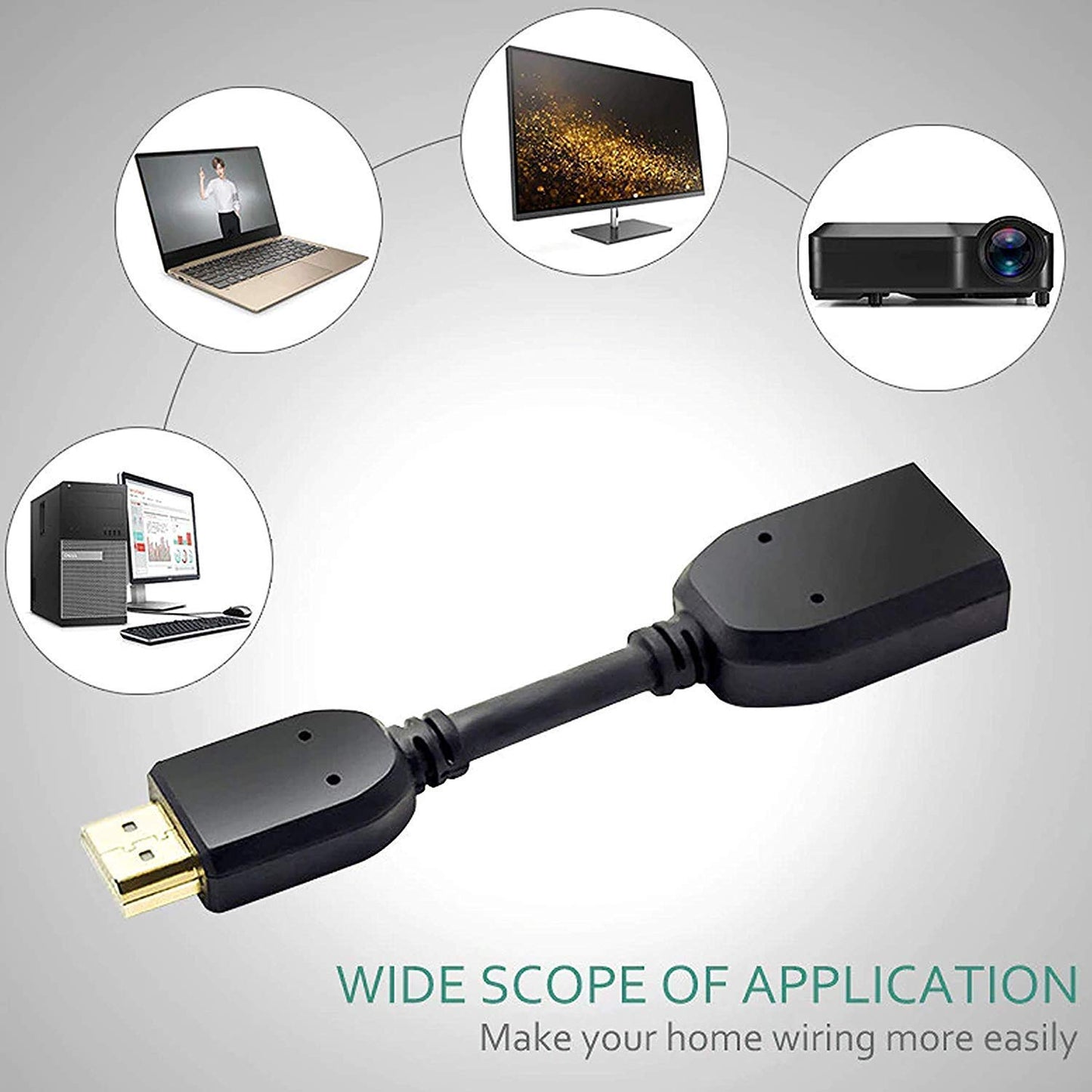 SP- HDMI MALE FEMALE LEAD SMALL SIZE