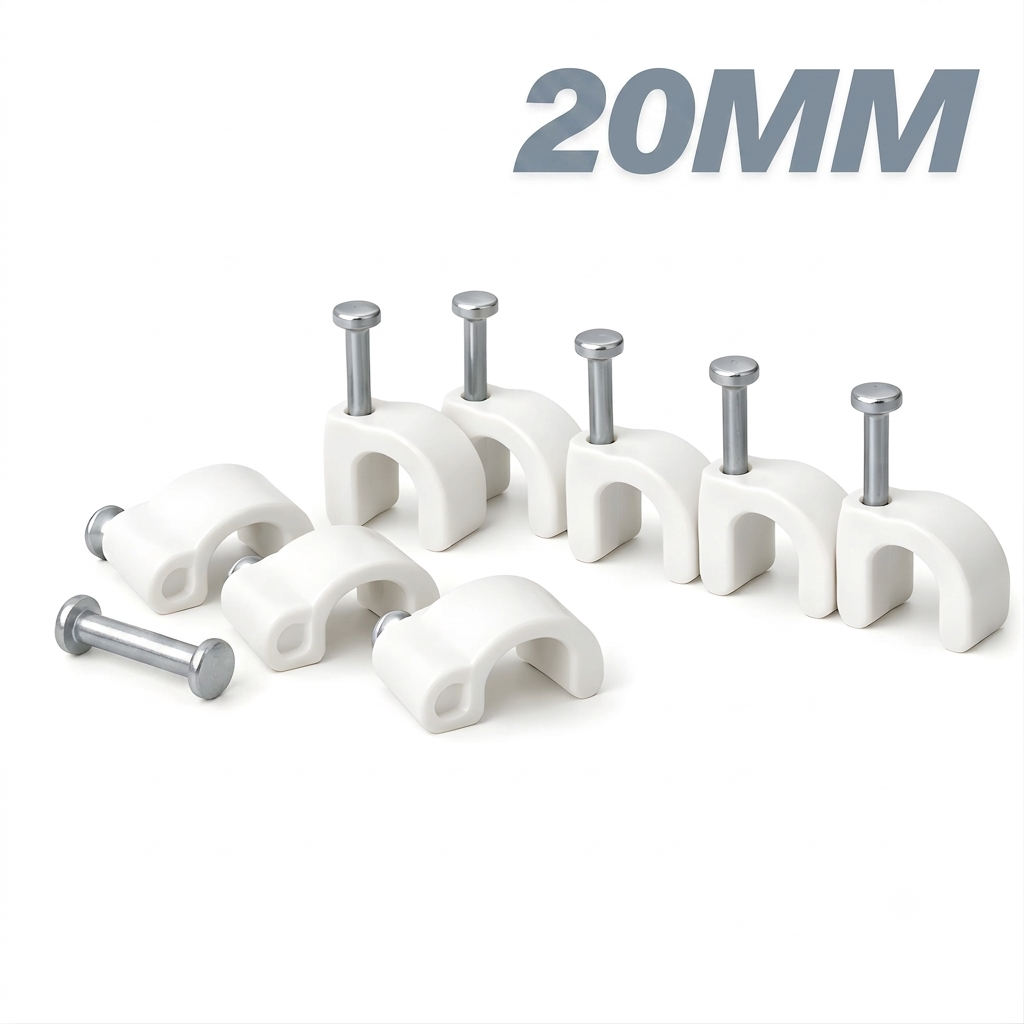 Shield Plus Cable Clips with Steel Nail – 4mm to 20mm