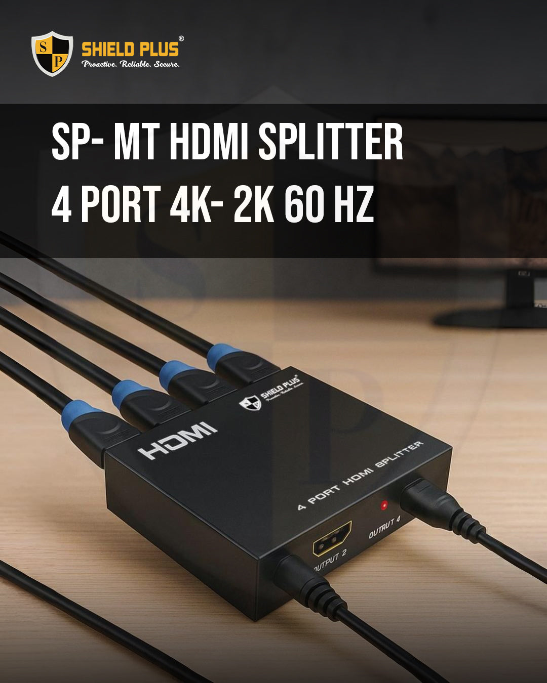 SP- MT HDMI SPLITTER 4 PORT 4K- 2K 60 HZ
