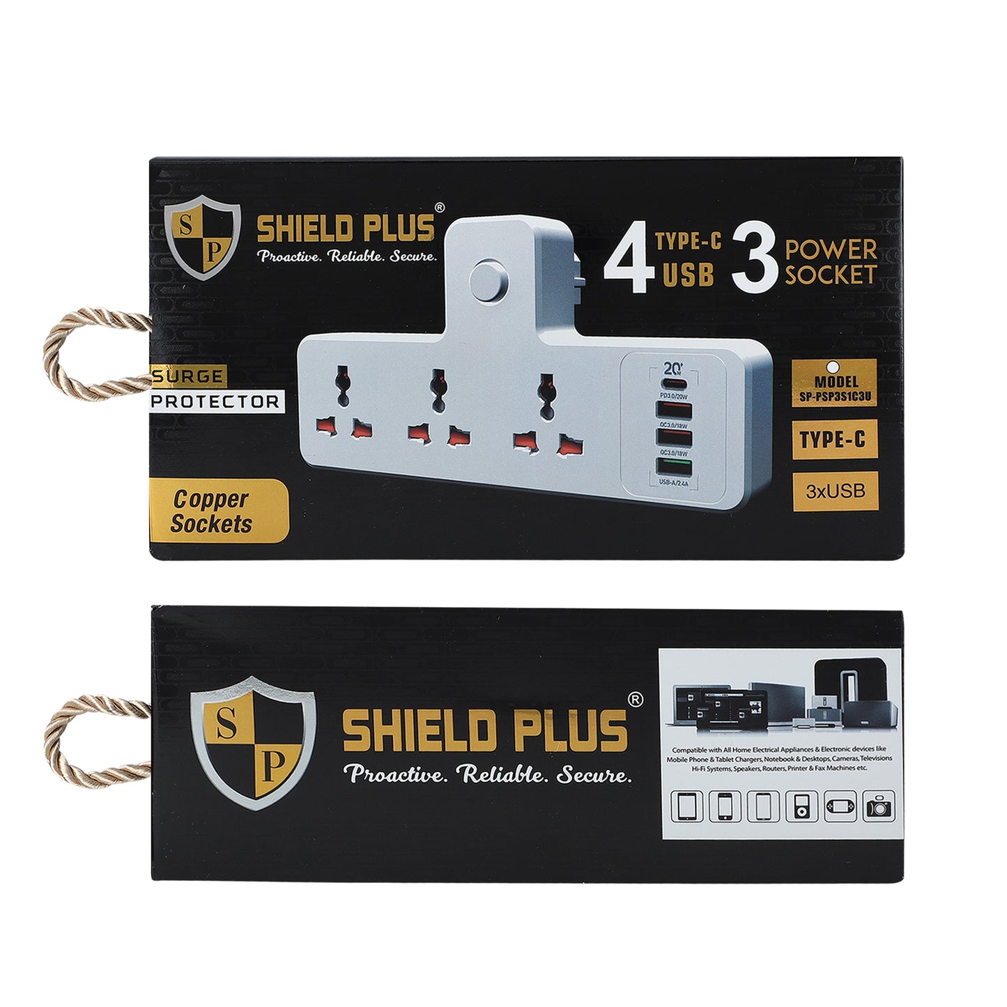 SP- 4 SOCKET WALL MOUNT PLUG