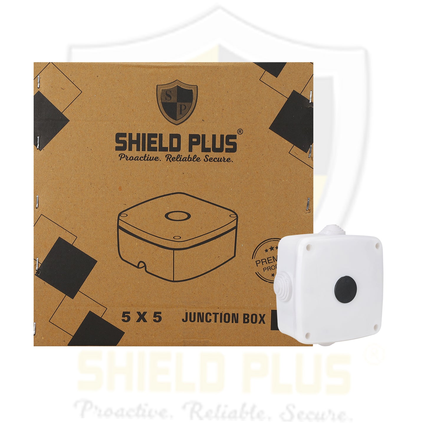 SP-4.25*4.25 WEATHERPROOF PVC JUNCTION BOX WITH BRASS STUD