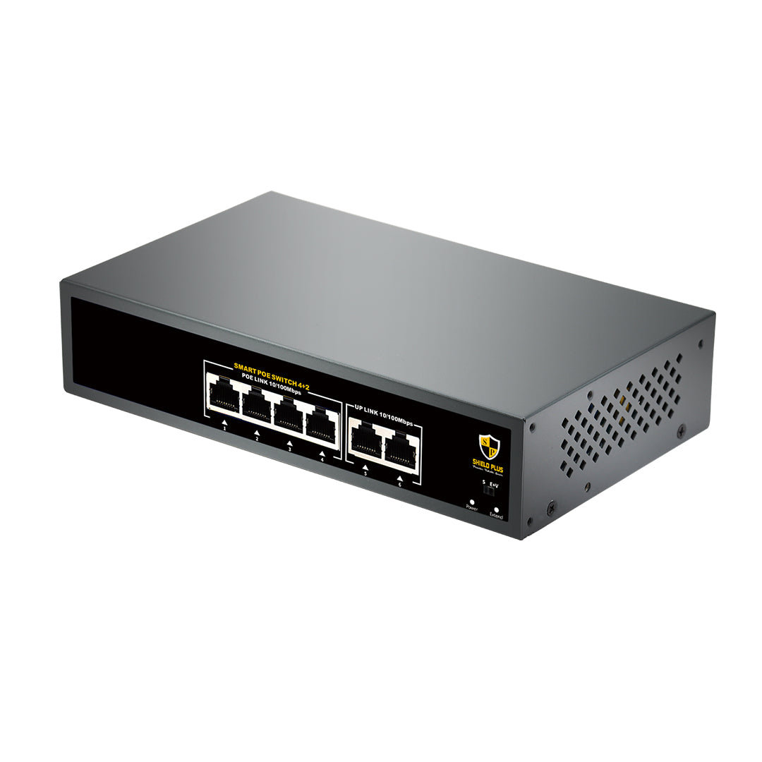 SP- 4+2 POE SWITCH -55W (100 MBPS)