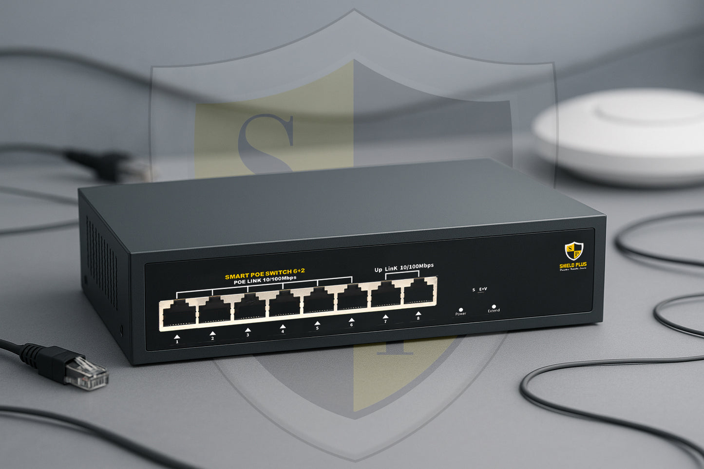 SP-6+2 POE SWITCH-78W (100 MBPS)