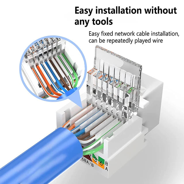 SP- CAT-6 TOOL LESS KEYSTONE I/O JACK