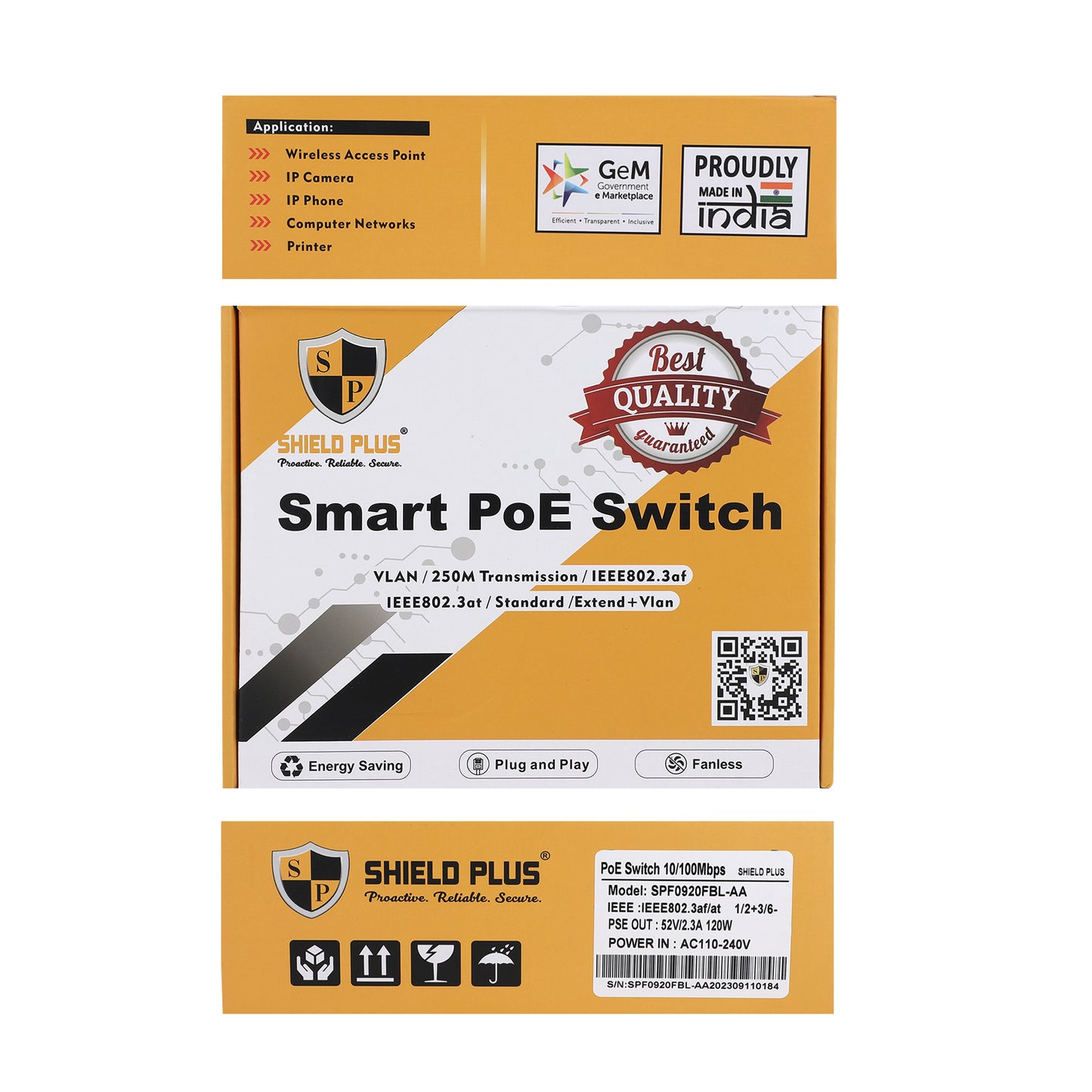 SP-9+2 POE SWITCH-120W (100 MBPS)