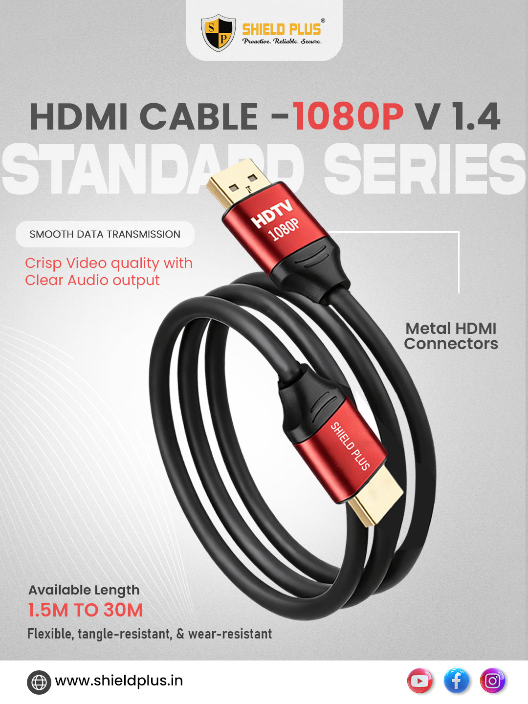 SP- HDMI CABLE -1080P v1.4 STANDARD SERIES