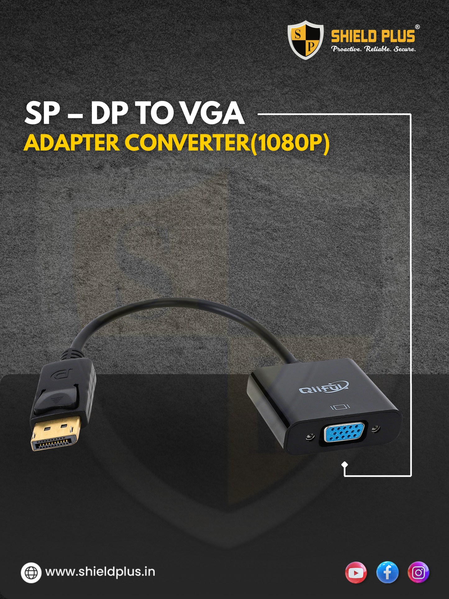 SP- DP TO VGA ADAPTER CONVERTER (1080P)