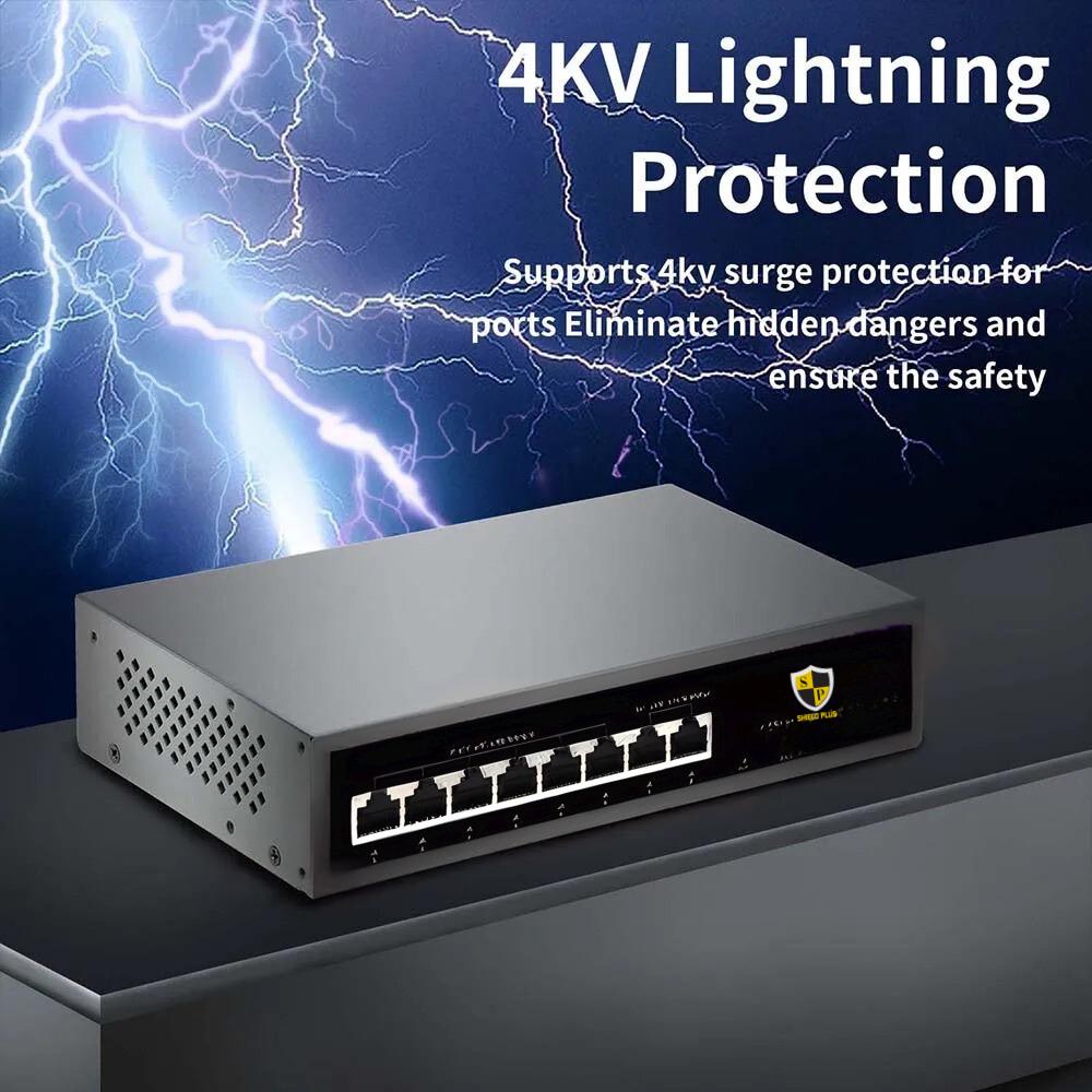 SP-6+2 POE SWITCH-78W (100 MBPS)