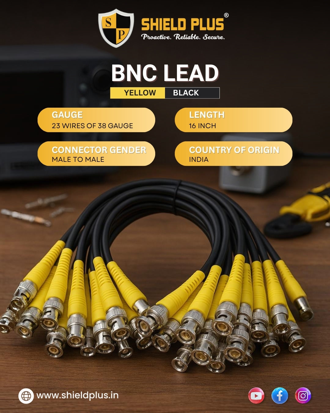 SP-BNC LEAD (23/38 GAUGE)