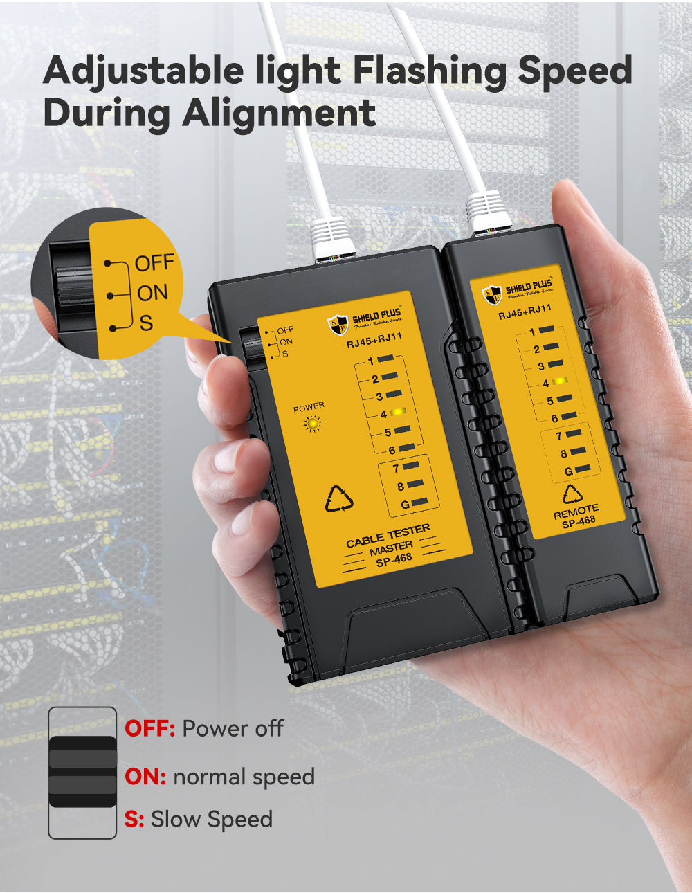 SP- 468 LAN TESTER -2 IN 1( RJ45 & RJ11)
