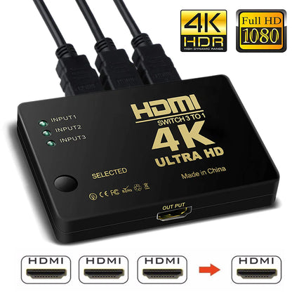 SP- HDMI SWITCH 3 PORT WITH REMOTE- 1080P