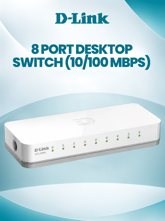 D-LINK 8 PORT DESKTOP SWITCH (10/100 MBPS)-DES-1008A
