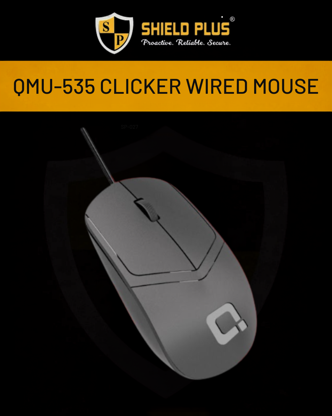 QMU-535 CLICKER WIRED MOUSE
