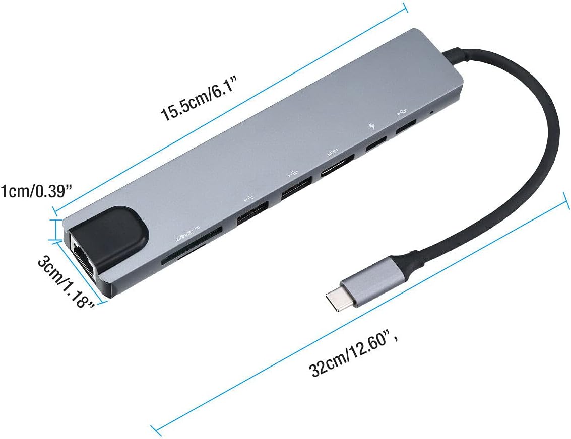 SP-TYPE-C TO HDTV 8 IN 1 LAN +TYPE-C+USB3.0*2+HDMI