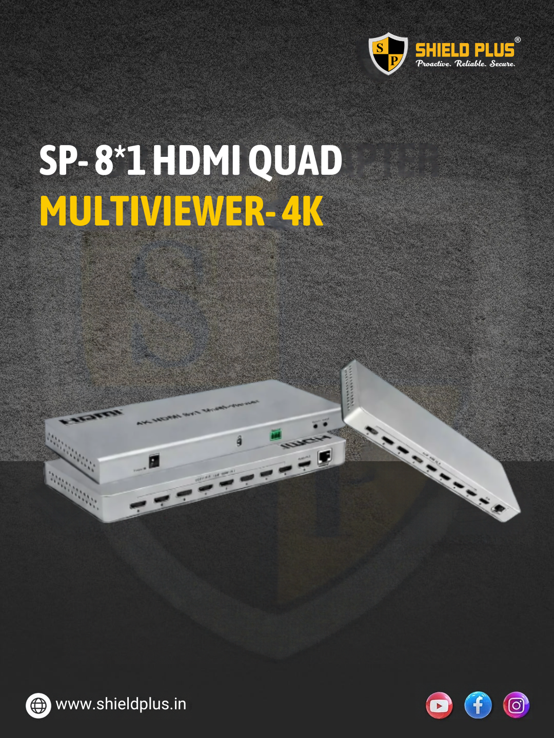 SP- 8*1 HDMI QUAD MULTIVIEWER- 4K