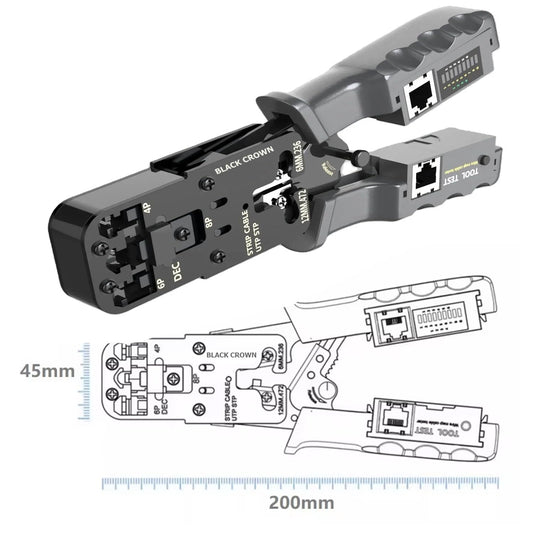 SP-SC001- CRIMPING TOOL WITH INBUILT LAN TESTER FOR RJ-45, RJ12 ( 6P & 8P)