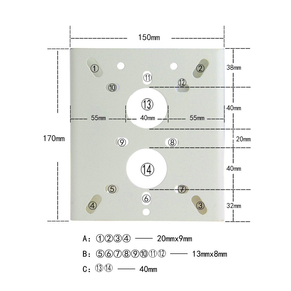 SP-POLE PLATE MEDIUM WITH 3 RING