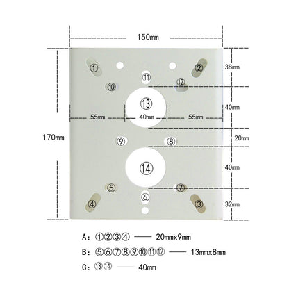 SP-POLE PLATE MEDIUM WITH 3 RING