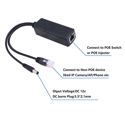 SP- 48V To 12V POE SPLITTER CABLE