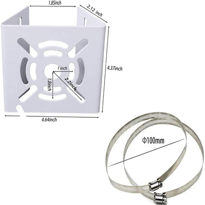 SP- POLE PLATE SMALL WITH 2 METAL CLAMPS