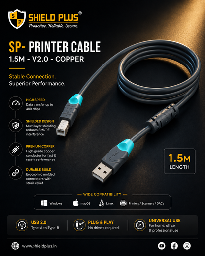 SP- PRINTER CABLE 1.5M -V2.0 -COPPER