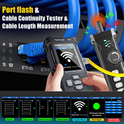 SP- 8506 NETWORK CABLE TESTER WITH IP,POE & WIRE TRACKING