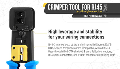 SP- EZ PASS THROUGH CRIMPING TOOL -ECO ( FOR CAT-5E & CAT-6)