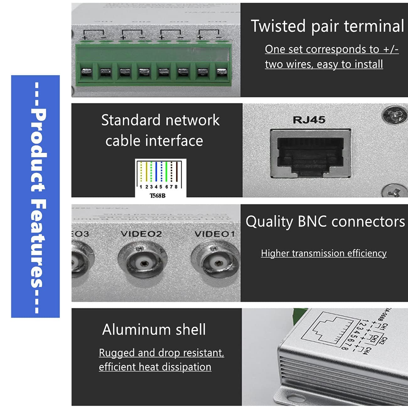 SP- Channel Passive Video Balun (PAIR)