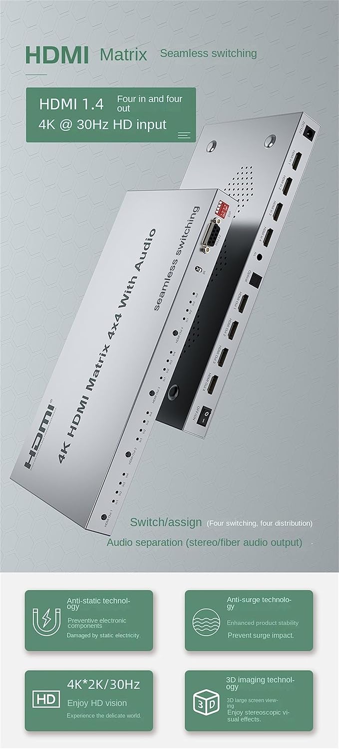 SP- HDMI MATRIX 4 IN *4 OUT-4K 30 HZ