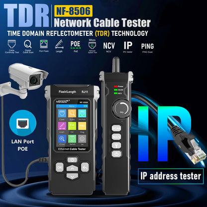 SP- 8506 NETWORK CABLE TESTER WITH IP,POE & WIRE TRACKING