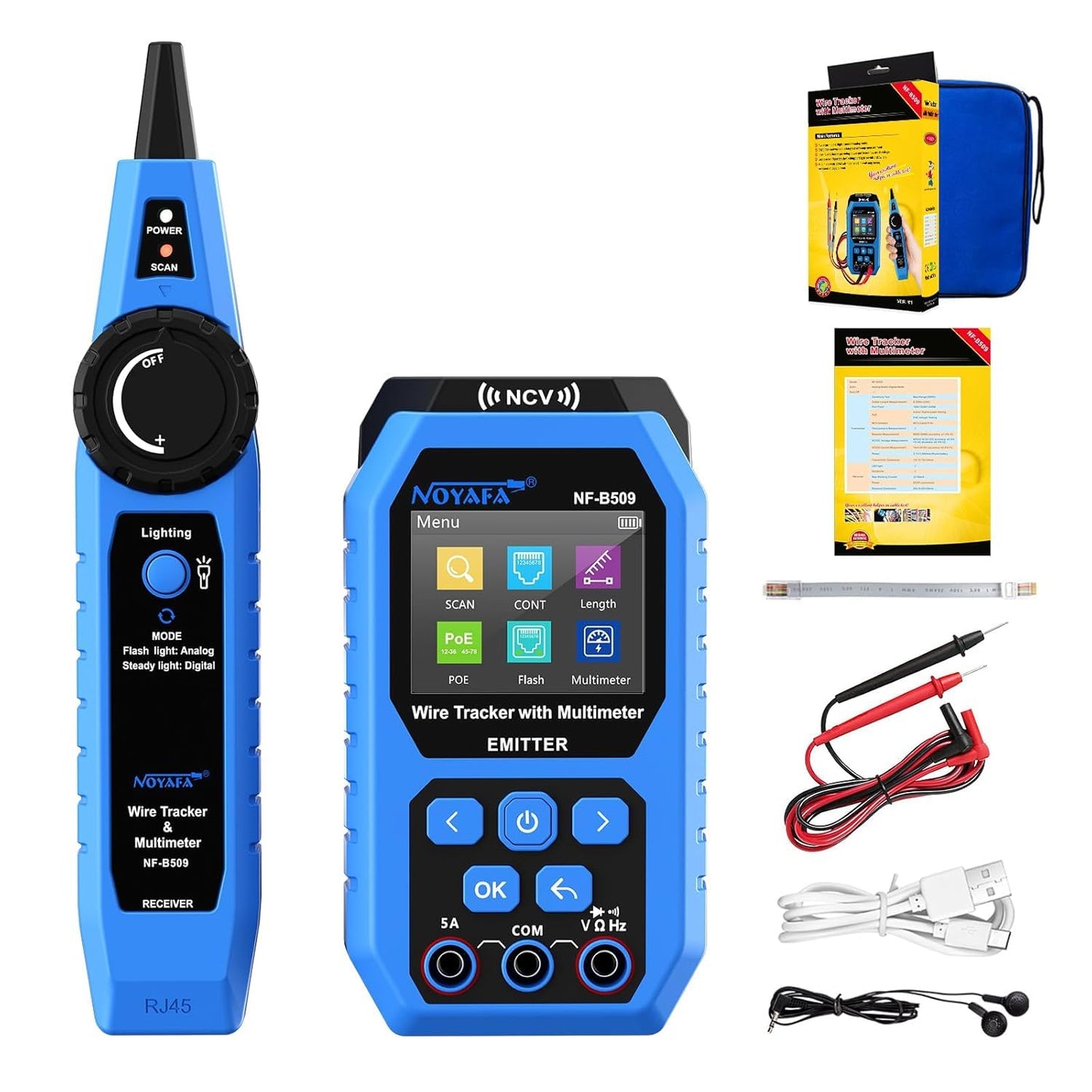 SP- B509 NETWORK CABLE TESTER WITH MULTIMETER