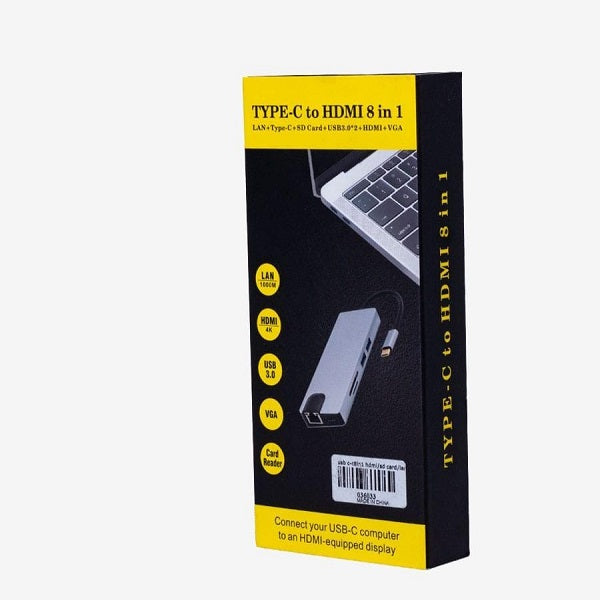 SP-TYPE-C TO HDTV 8 IN 1 LAN +TYPE-C+USB3.0*2+HDMI