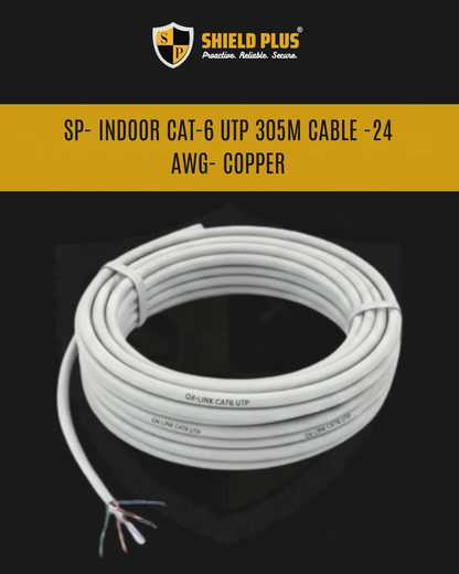 SP- INDOOR CAT-6 UTP 305M CABLE -24 AWG- COPPER
