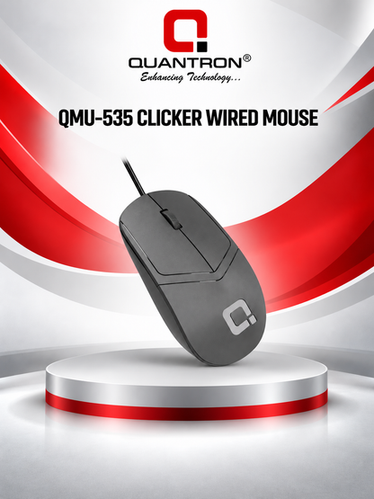 QMU-535 CLICKER WIRED MOUSE