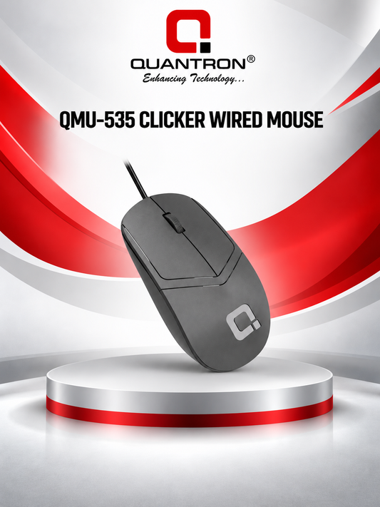 QMU-535 CLICKER WIRED MOUSE