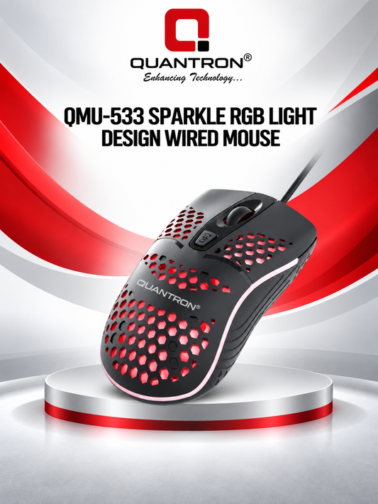 QMU-533 SPARKLE RGB LIGHT DESIGN WIRED MOUSE