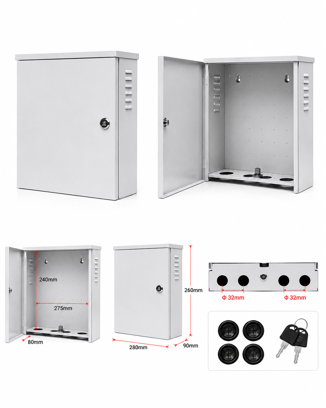 SP- 900B METAL BOX WITH SIDE DOOR & LOCK