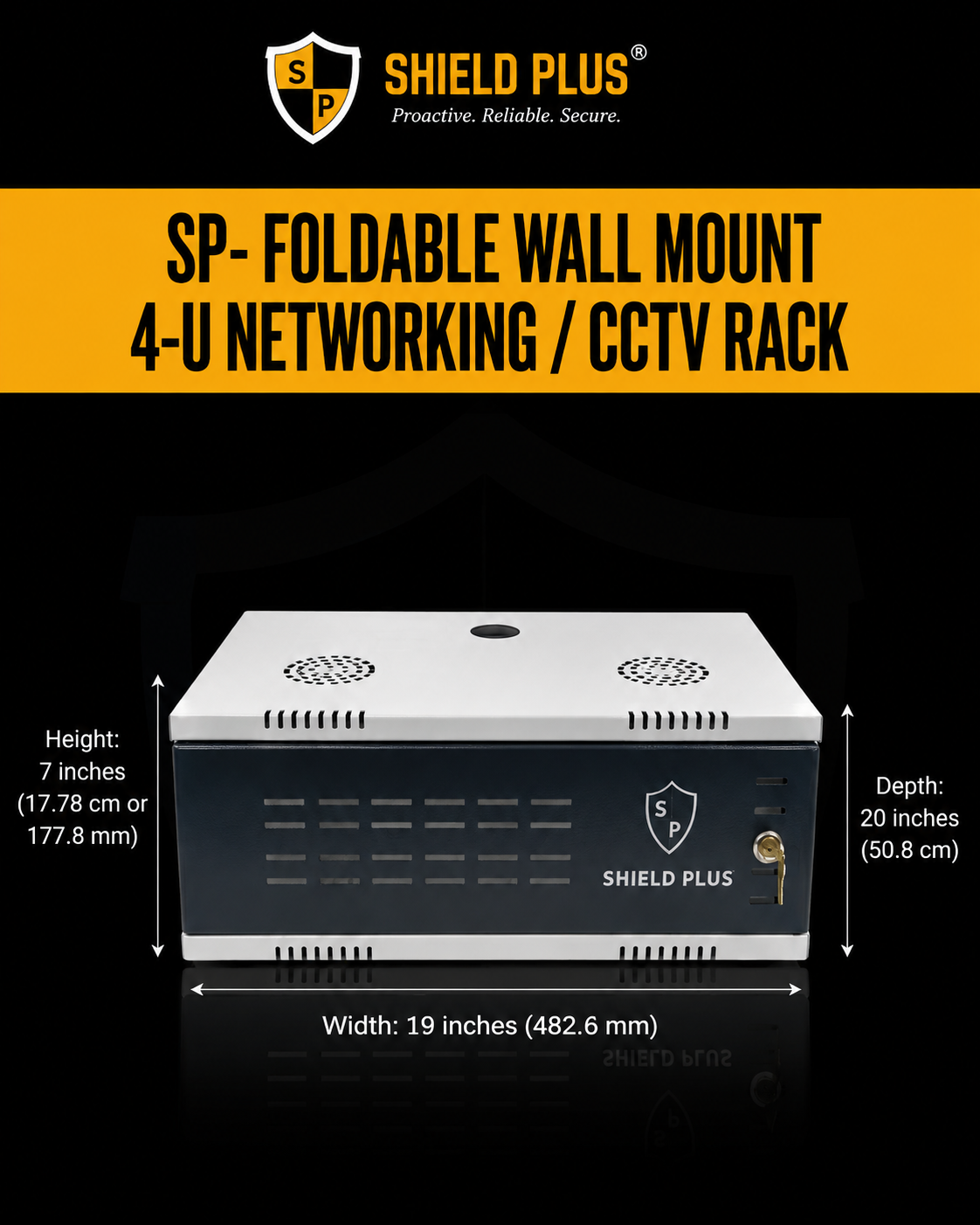 SP- FOLDABLE WALL MOUNT 4-U NETWORKING / CCTV RACK
